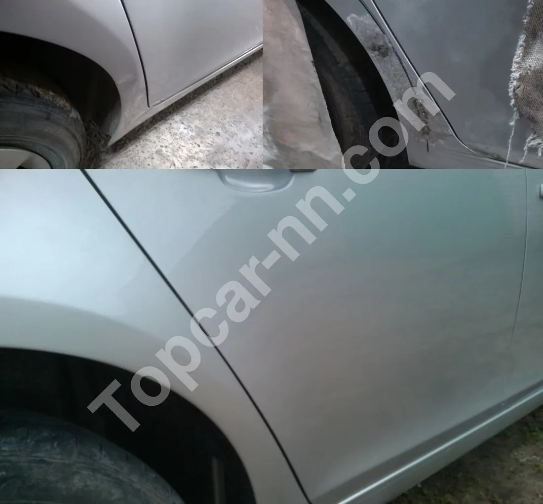 Wheel well and fender close-up