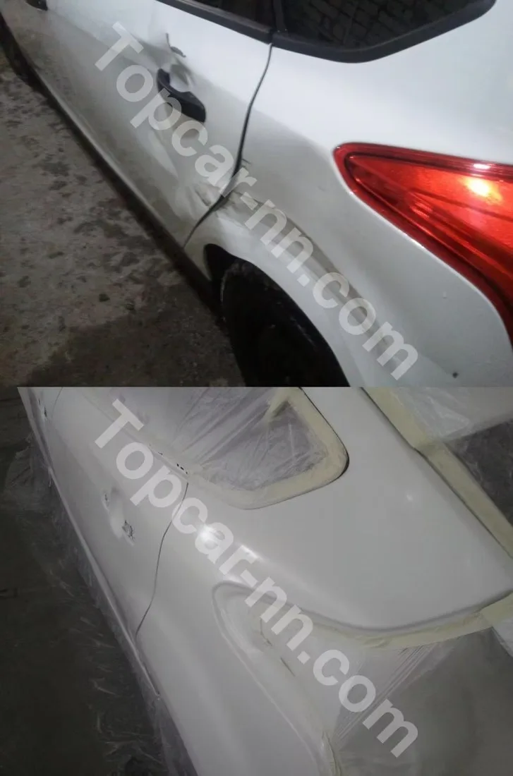 Ford Focus dent repair, before and after