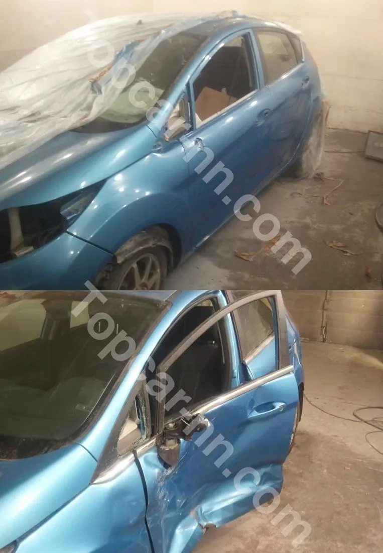Collision repair in progress