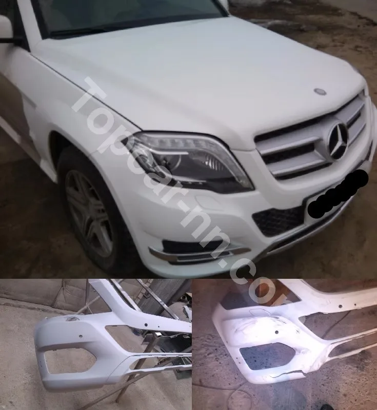 Mercedes bumper repair and repaint