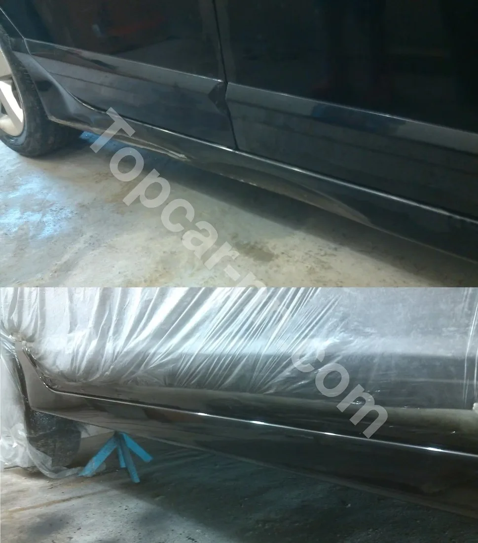 Door dent repair and full repaint